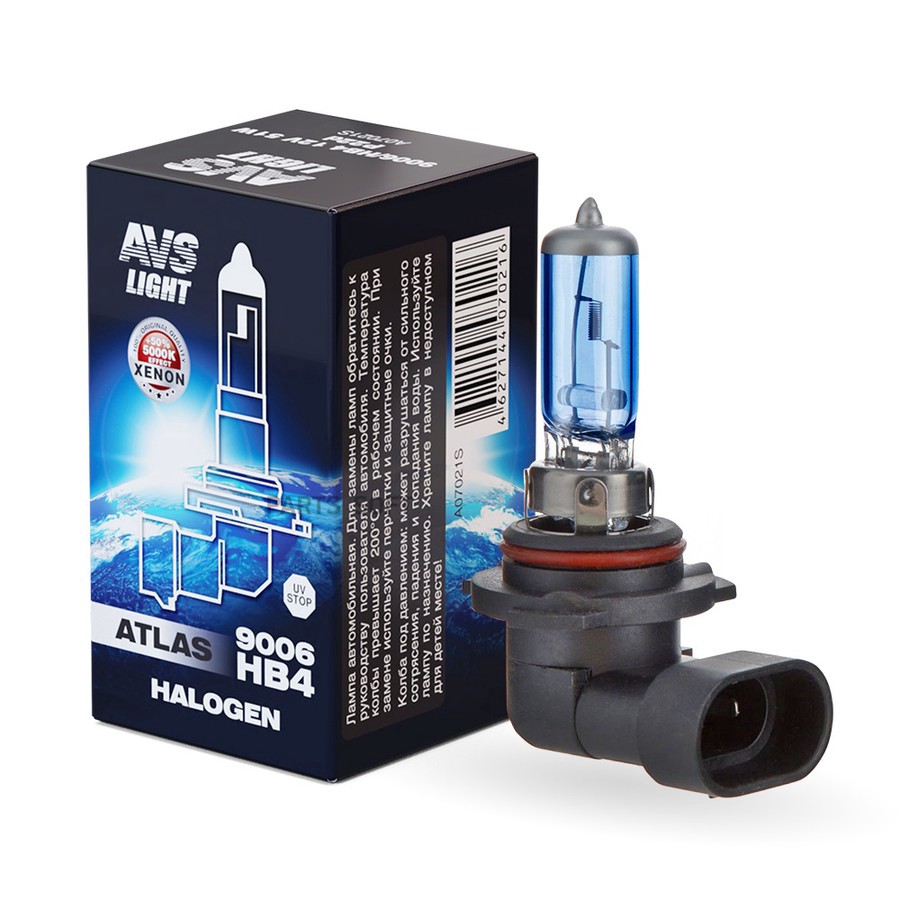 Лампа галогенная HB4/9006 12V 55W "AVS" Atlas (5000 К) - AVS None None